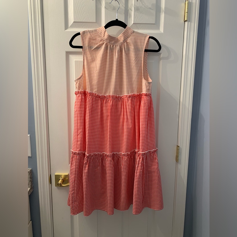 English Factory tiered gingham dress - medium